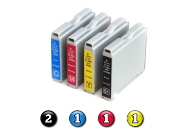 5 Pack Combo Compatible Brother LC57 (2BK/1C/1M/1Y) ink cartridges 5 Pack Combo Compatible Brother LC57 (2BK/1C/1M/1Y) ink cartridges